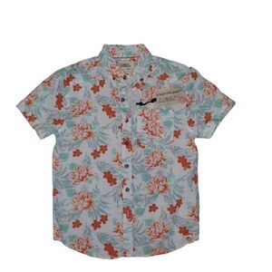 Free Planet Boys Multicolor Floral Print Short Sleeve Button Down Shirt …